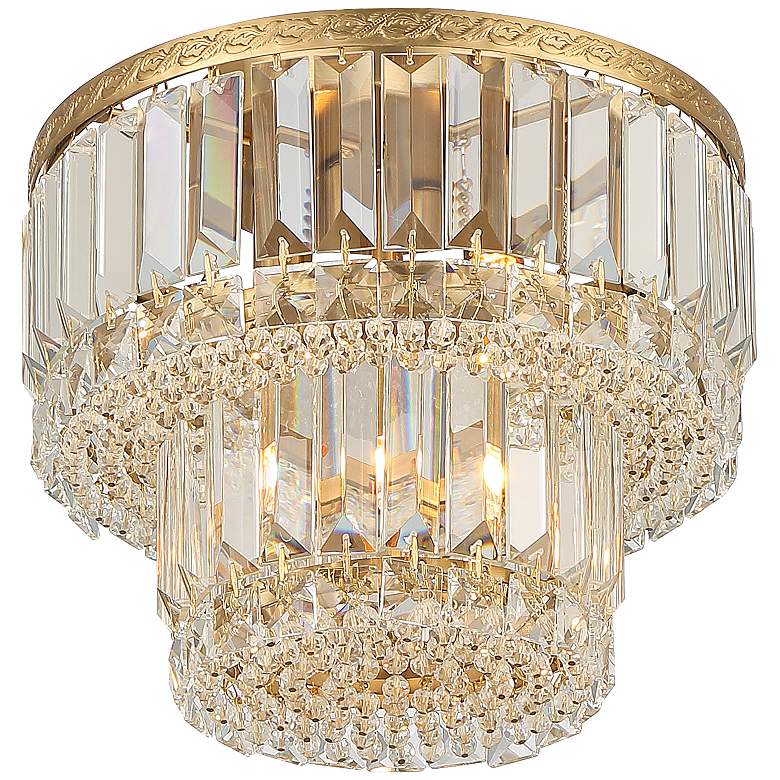 Image 6 Magnificence 10 1/2"W Soft Gold Crystal LED Ceiling Light more views