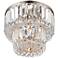 Magnificence 10" Wide Satin Nickel and Crystal LED Ceiling Light