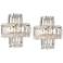 Magnificence 12 1/2" High Chrome and Crystal LED Wall Sconce Set of 2