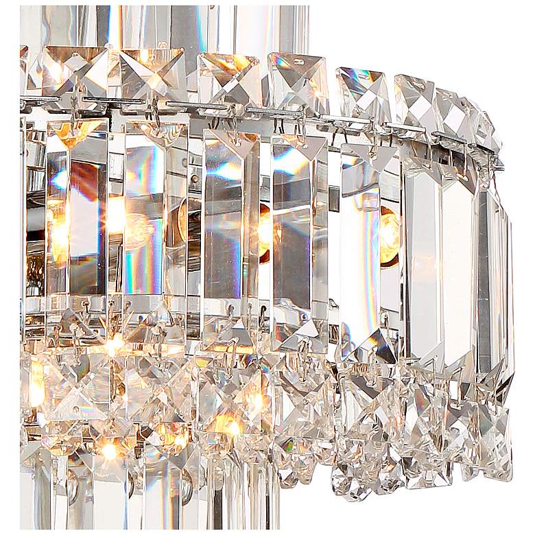 Image 3 Magnificence 12 1/2" High Chrome and Crystal LED Wall Sconce Set of 2 more views