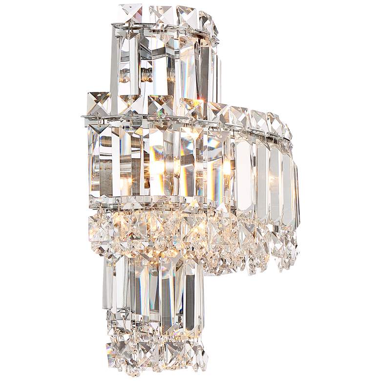 Image 7 Magnificence 12 1/2" High Chrome and Crystal LED Wall Sconce Set of 2 more views