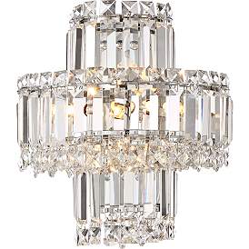 Image2 of Magnificence 12 1/2" High Chrome and Crystal LED Wall Sconce