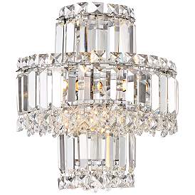 Image5 of Magnificence 12 1/2" High Chrome and Crystal LED Wall Sconce more views