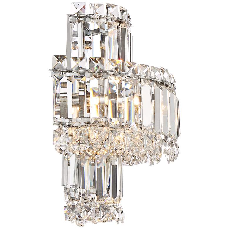Image 7 Magnificence 12 1/2" High Chrome and Crystal LED Wall Sconce more views