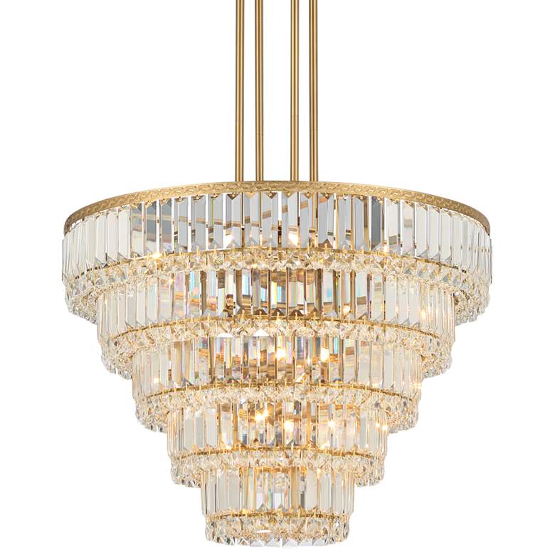 Image 2 Magnificence 23 3/4 inch Wide Soft Gold Crystal Pendant Light