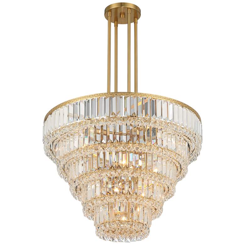 Image 7 Magnificence 23 3/4" Wide Soft Gold Crystal Pendant Light more views