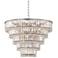 Magnificence 24 1/2"W Satin Nickel and Crystal LED 15-Light Chandelier