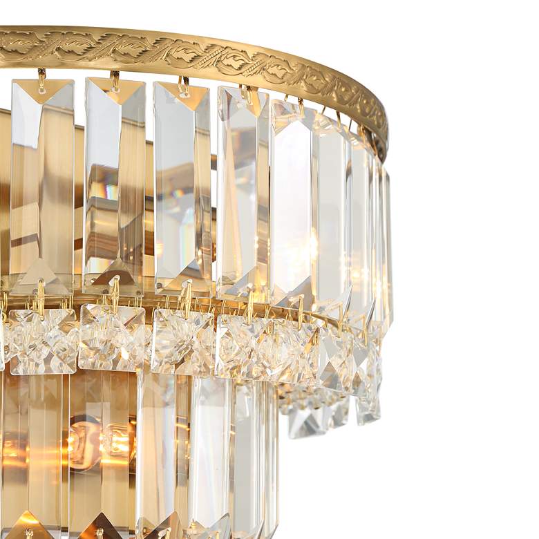 Image 3 Magnificence Gold 10 inch Wide Crystal Wall Sconce Set of 2 more views