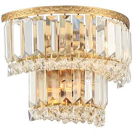 Image5 of Magnificence Gold 10" Wide Crystal Wall Sconce Set of 2 more views