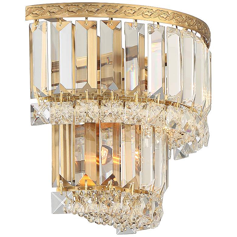 Image 6 Magnificence Gold 10 inch Wide Crystal Wall Sconce Set of 2 more views