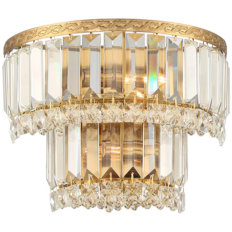 Image 2 Magnificence Gold 10 inch Wide Crystal Wall Sconce