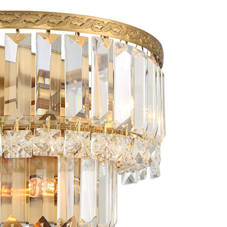 Image 3 Magnificence Gold 10 inch Wide Crystal Wall Sconce more views