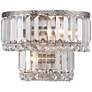 4_Magnificence Satin Nickel 10" Wide Crystal Wall Sconce Set of 2 more views