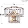 Magnificence Satin Nickel 10" Wide Crystal Wall Sconce Set of 2
