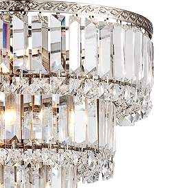 Image4 of Magnificence Satin Nickel 14 1/4" Wide Crystal Chandelier more views