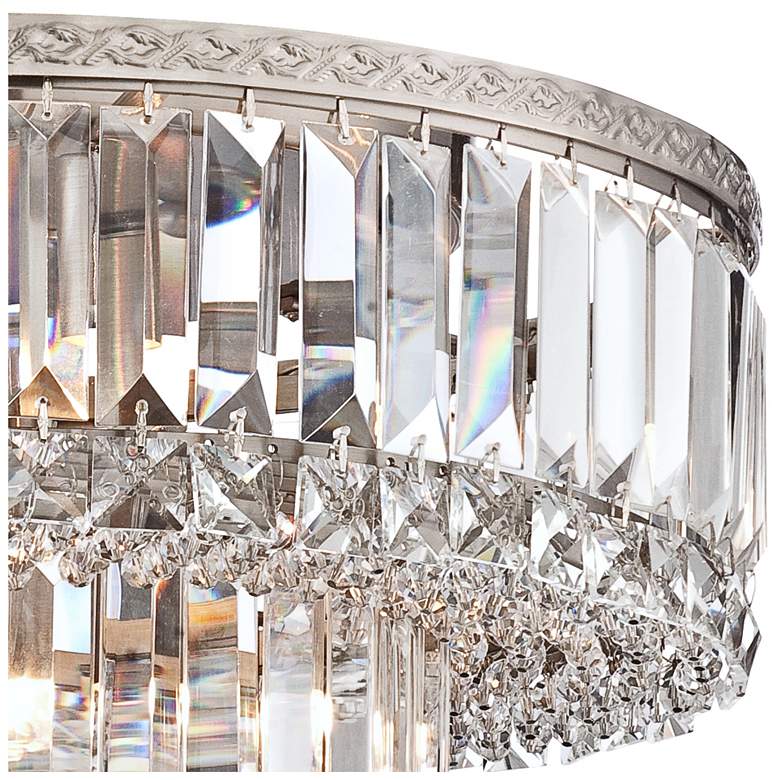 Image 3 Magnificence Satin Nickel 16 inch Wide Crystal Ceiling Light more views