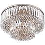 Magnificence Satin Nickel 16" Wide Crystal Ceiling Light