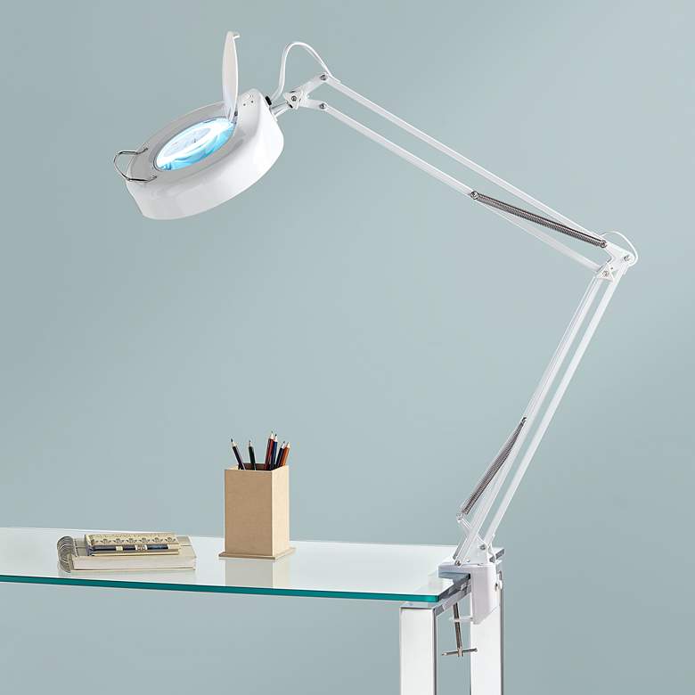 Image 1 Magnifying Clamp-On Desk Lamp