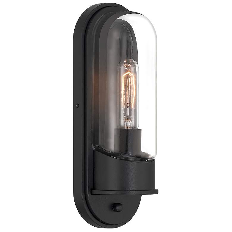 Image 1 Magnolia 13" High Black Outdoor Wall Mount