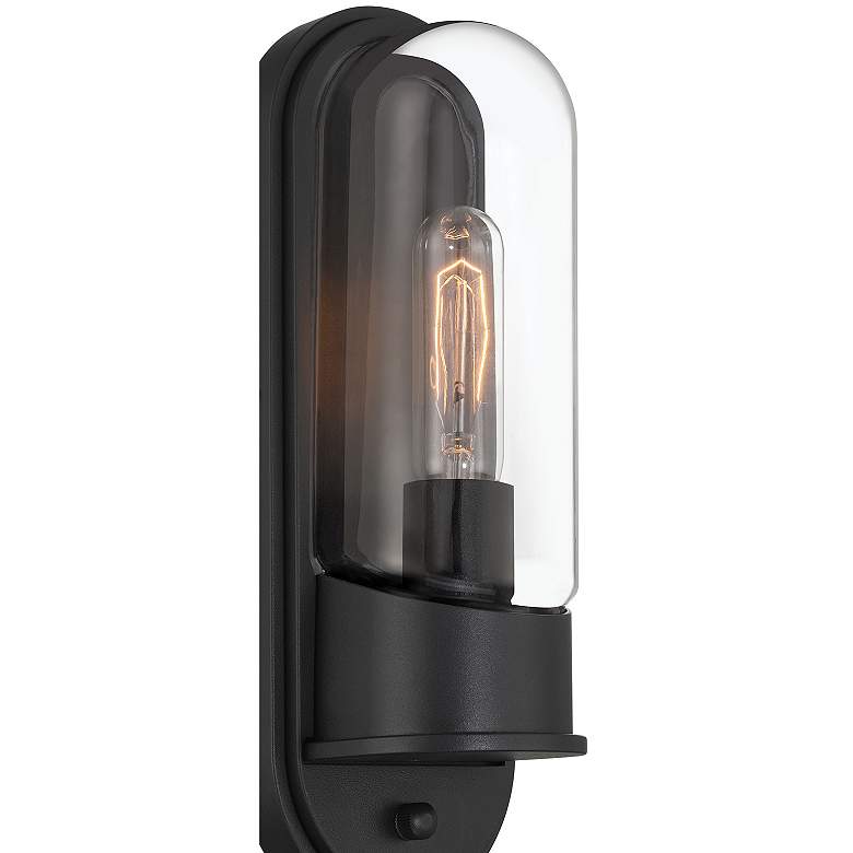 Image 6 Magnolia 13" High Black Outdoor Wall Mount more views