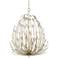 Magnolia 22 1/4" Wide Silver Leaf Bloom 8-Light Chandelier