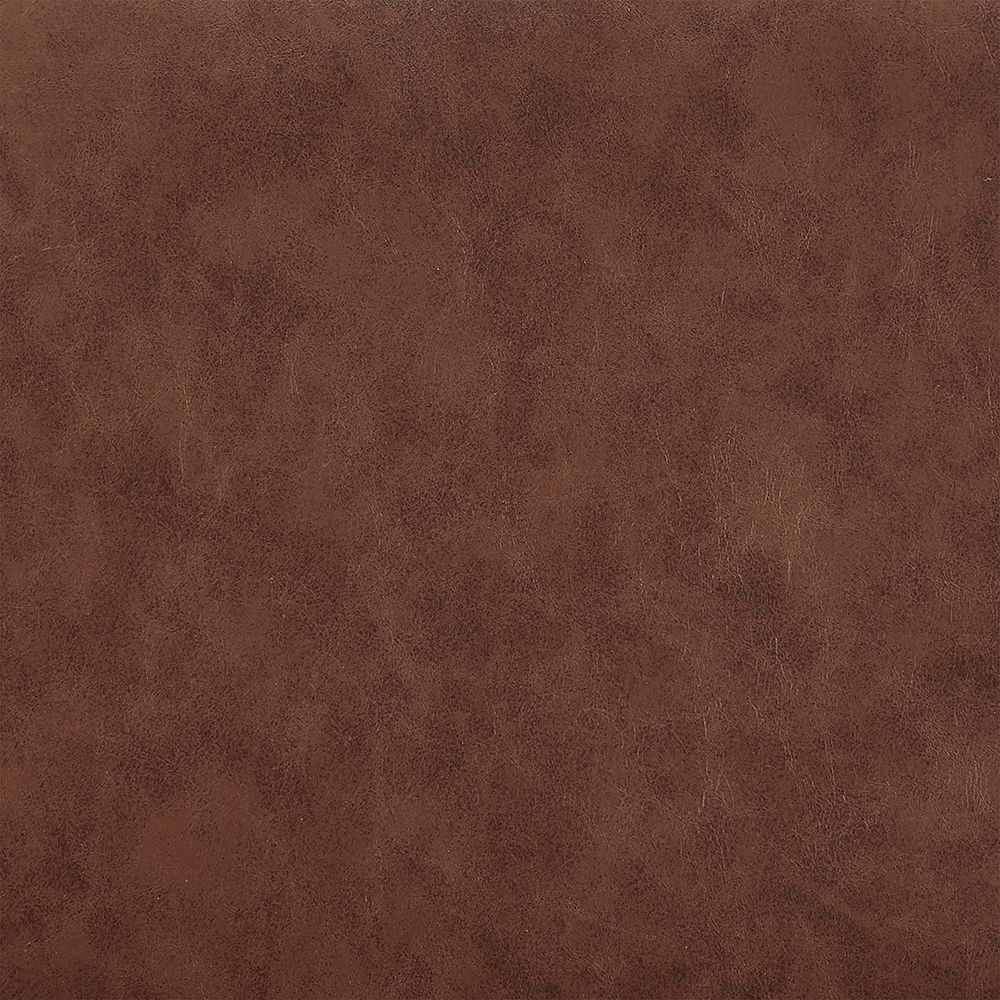 Magnolia 26 in. Swivel Barstool in Brown Faux Leather, Black Metal