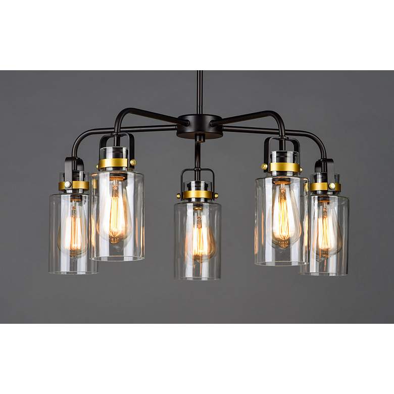 Image 5 Magnolia 5-Light 26" Wide Bronze/Gold Pendant Light more views