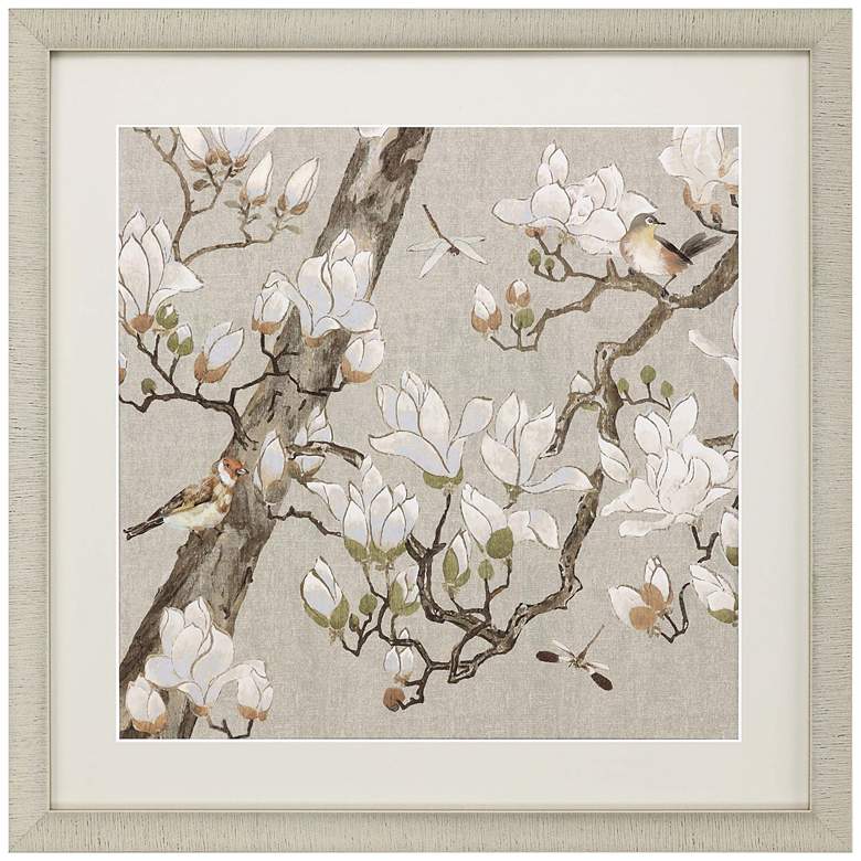 Image 1 Magnolia Bloom 33" Square Giclee Framed Wall Art