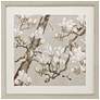 Magnolia Bloom 33" Square Giclee Framed Wall Art