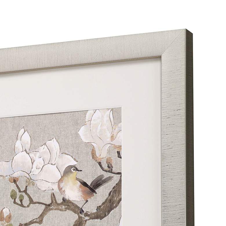 Image 2 Magnolia Bloom 33" Square Giclee Framed Wall Art more views