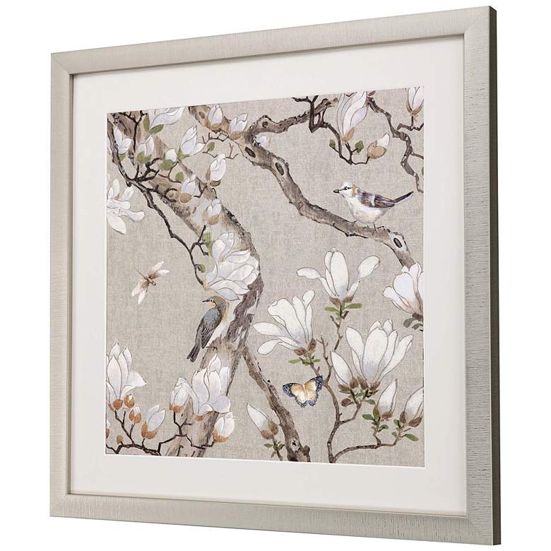 Image 3 Magnolia Blossom 33" Square Giclee Framed Wall Art more views