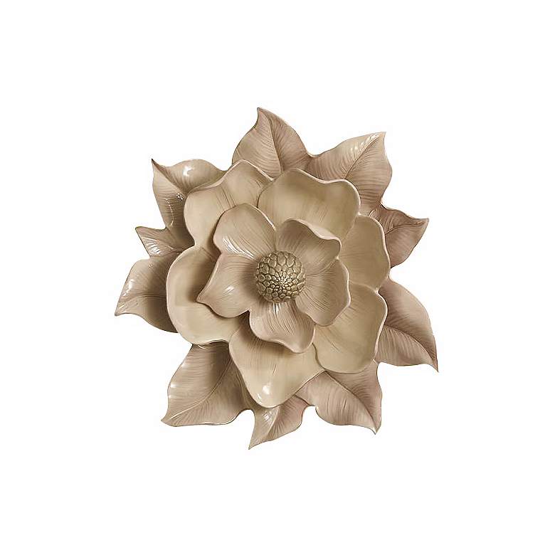 Magnolia Ivory Ceramic Wall Flower