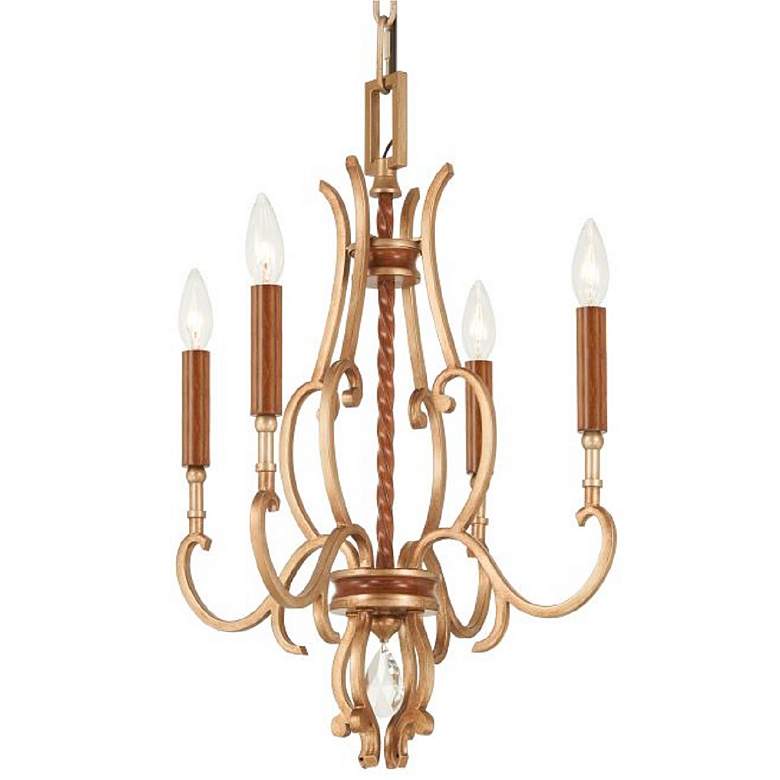 Image 2 Magnolia Manor 16 1/2" Wide Pale Gold 4-Light Chandelier more views