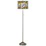 Magnolia Mosaic Brushed Nickel Pull Chain Floor Lamp