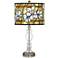 Magnolia Mosaic Giclee Apothecary Clear Glass Table Lamp