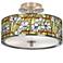 Magnolia Mosaic Giclee Glow 14" Wide Ceiling Light
