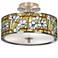 Magnolia Mosaic Giclee Glow 14" Wide Ceiling Light