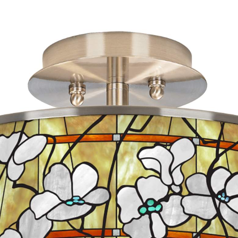 Image 2 Magnolia Mosaic Giclee Glow 14" Wide Ceiling Light more views