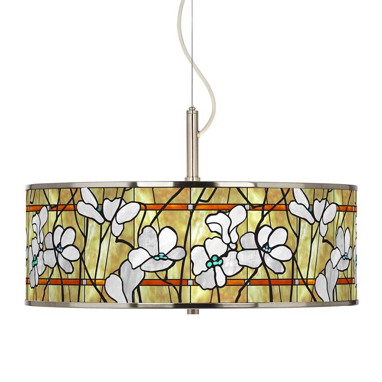 Image 1 Magnolia Mosaic Giclee Glow 20 inch Wide Pendant Light