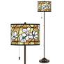 Thumbnail1 of Magnolia Mosaic Giclee Glow Bronze Club Floor Lamp