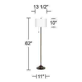 Image5 of Magnolia Mosaic Giclee Glow Bronze Club Floor Lamp more views