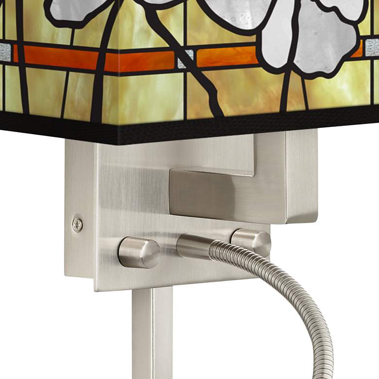 Image 2 Magnolia Mosaic Giclee Glow LED Reading Light Plug-In Sconce more views