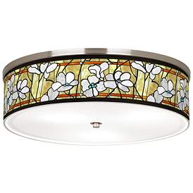 Image1 of Magnolia Mosaic Giclee Nickel 20 1/4" Wide Ceiling Light