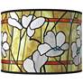 Magnolia Mosaic Giclee Round Drum Lamp Shade 15.5x15.5x11 (Spider)