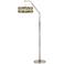 Magnolia Mosaic Giclee Shade Arc Floor Lamp