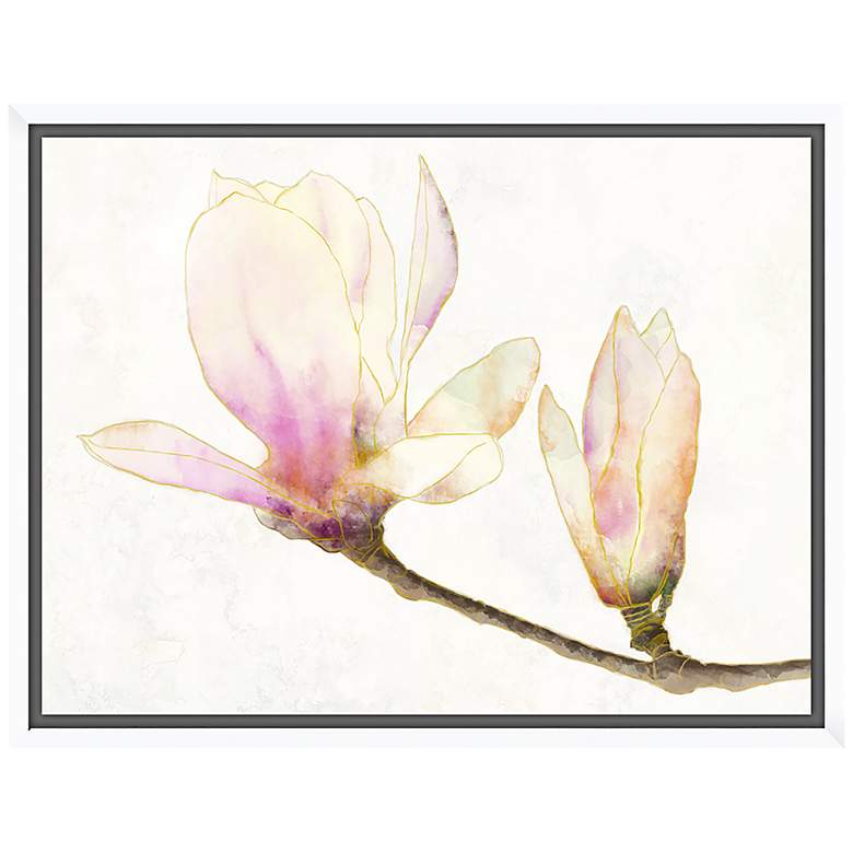 Image 1 Magnolia Watercolor 21 3/4 inch Wide Canvas Wall Art