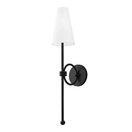 Image1 of Magnus 25 1/2" High Textured Black Wall Sconce