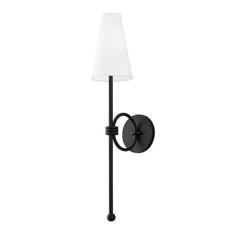 Image 1 Magnus 25 1/2" High Textured Black Wall Sconce