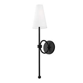 Image2 of Magnus 25 1/2" High Textured Black Wall Sconce more views