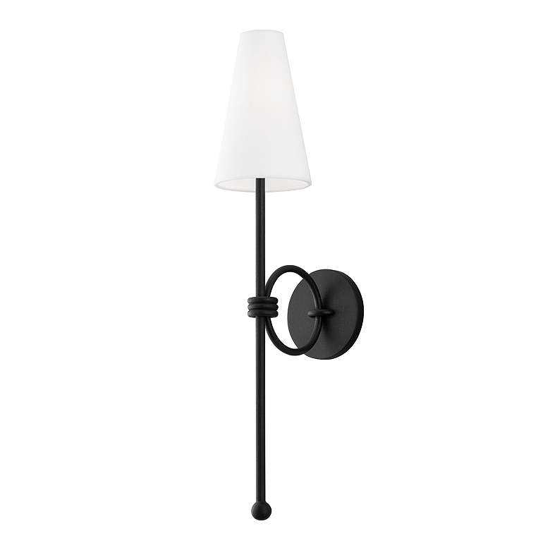 Image 2 Magnus 25 1/2" High Textured Black Wall Sconce more views